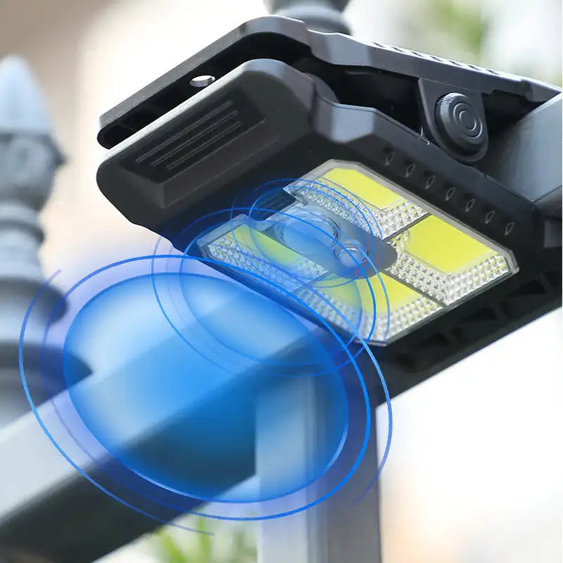 Outdoor LED Solar Clip Light Portable Waterproof Body Sensor Lamp Courtyard Garden Lamp Patio Home Camping Wall Lights